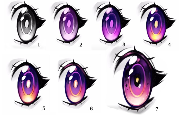 Anime eye coloring tutorial using colored pencils