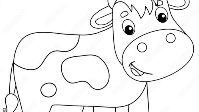 Animated Farm Animal Cow Coloring Pages