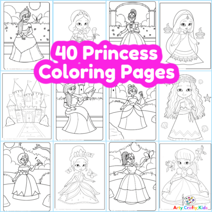 Princess coloring book free