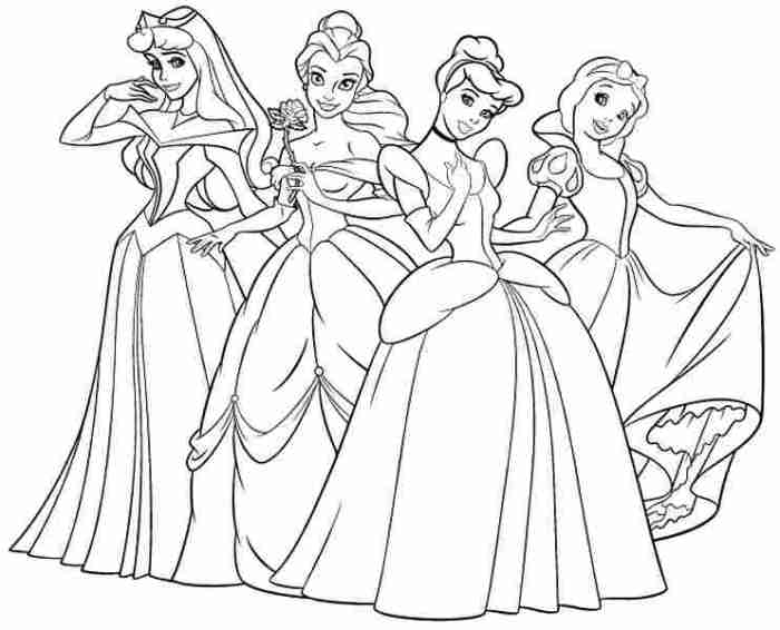 Princess coloring book free