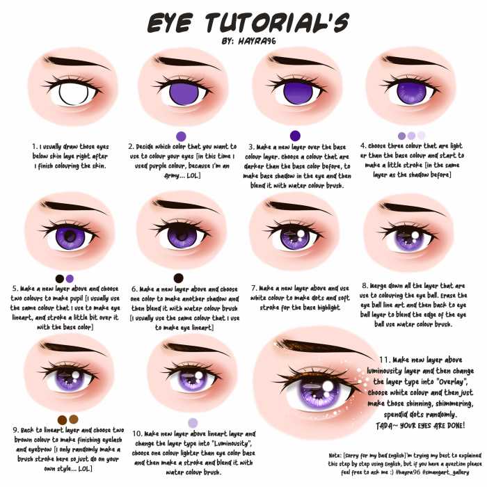 Anime eye coloring tutorial 2 ways