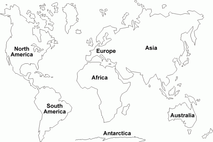 Continents and animals coloring pages printable