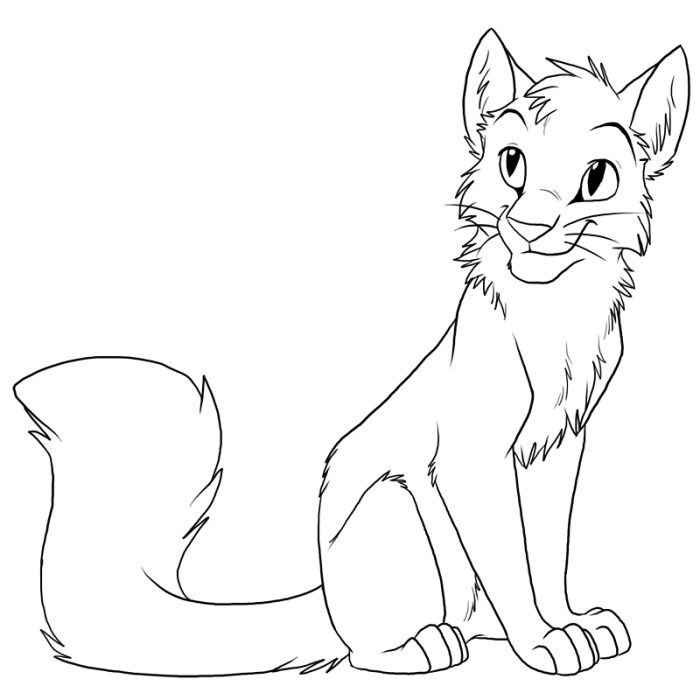 Anime cat warriors coloring pages