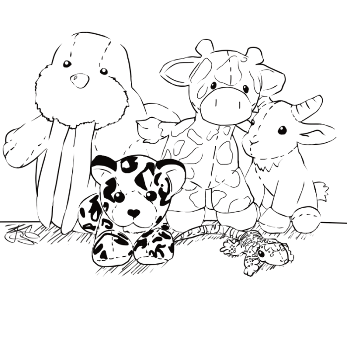 Coloring pages stuffed animals