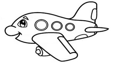 Animated Tired Plane on Clock Coloring Page