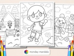 Isabelle Animal Crossing Coloring Page