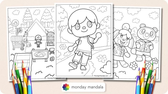 Animal crossing printable coloring pages