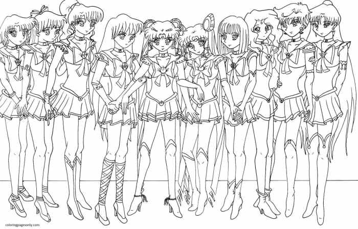 Anime coloring pages salor moon