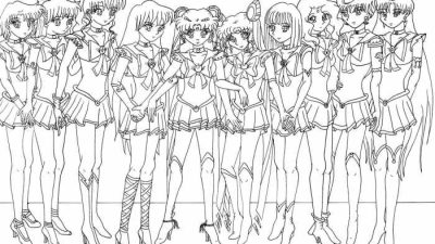 Coloring pages anime sailor moon