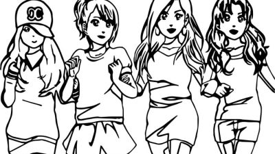 Anime coloring book bff