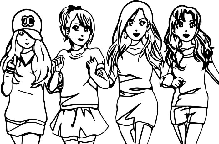 Anime coloring book bff