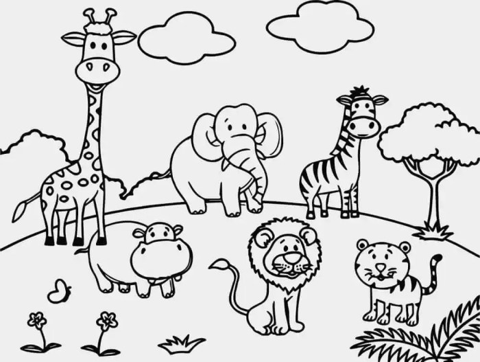 Zoo coloring animal pages preschool color printable getcolorings print