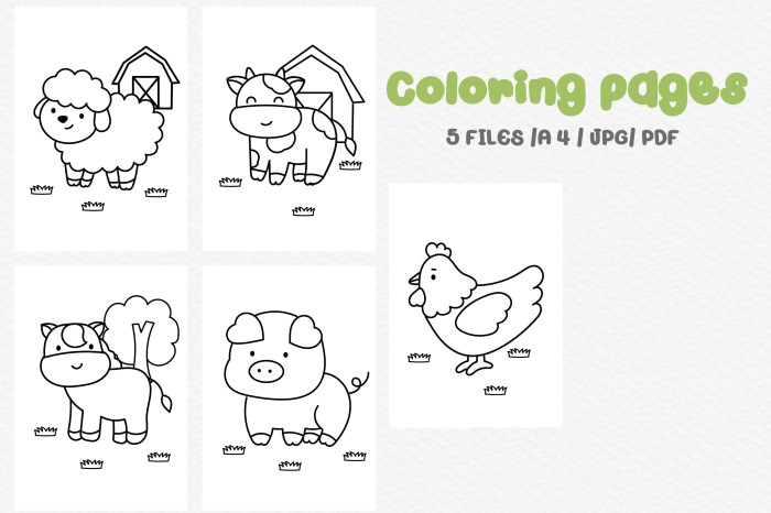 Farm animals coloring book pdf