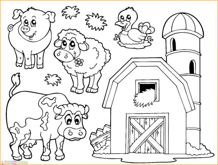 Farm animals coloring book pdf