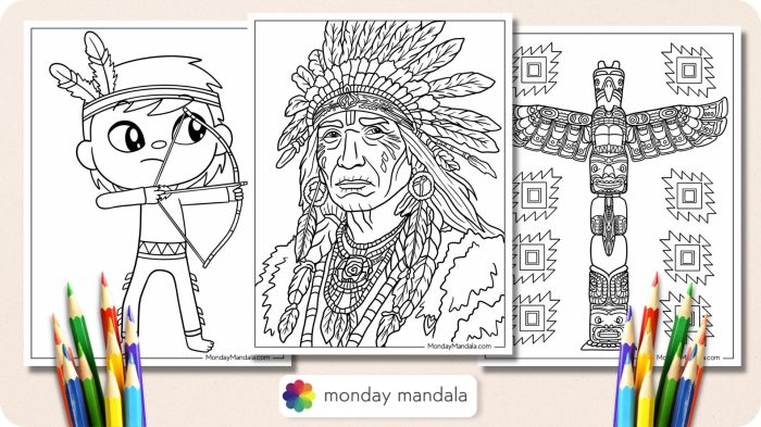 Native american coloring book pages