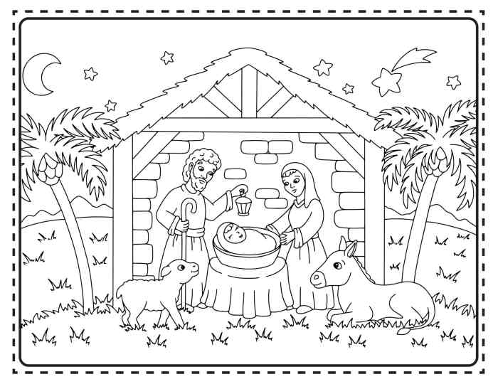 Coloring jesus manger pages printable baby color getcolorings