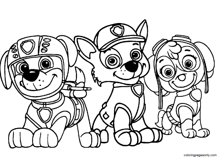 Paw patrol coloring book pages