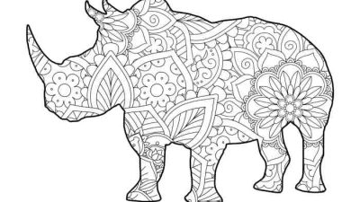 Coloring pages of animals mandala