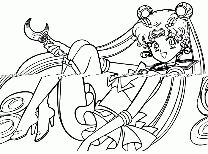 Anime coloring pages salor moon