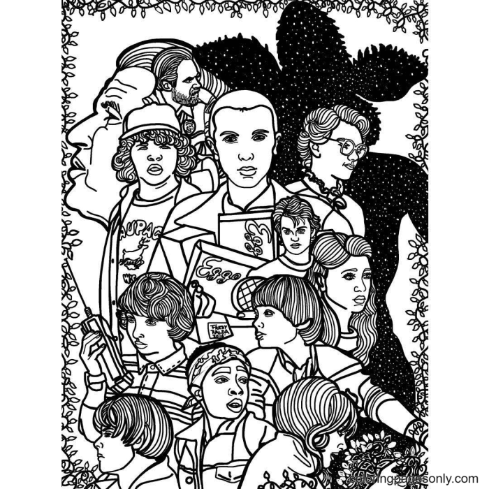 Stranger things coloring book