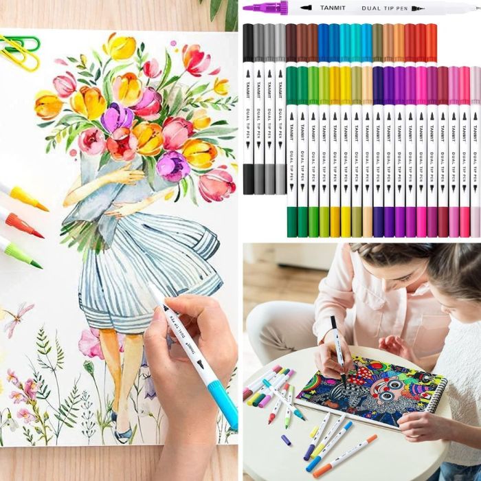 Markers coloring adult colored book drawing favorites add