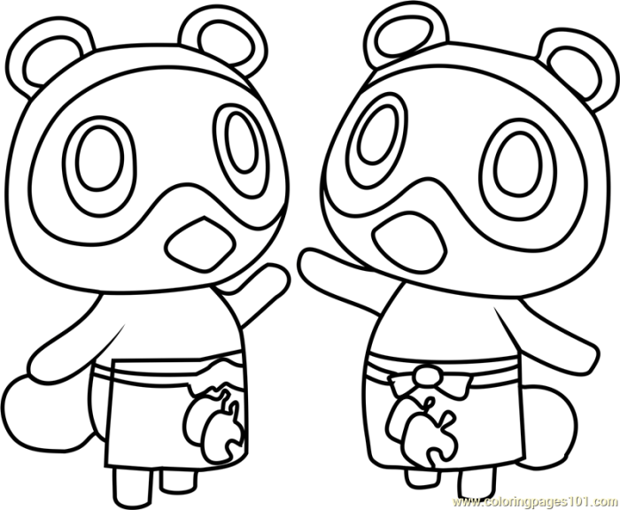 Animal crossing new horizons coloring page