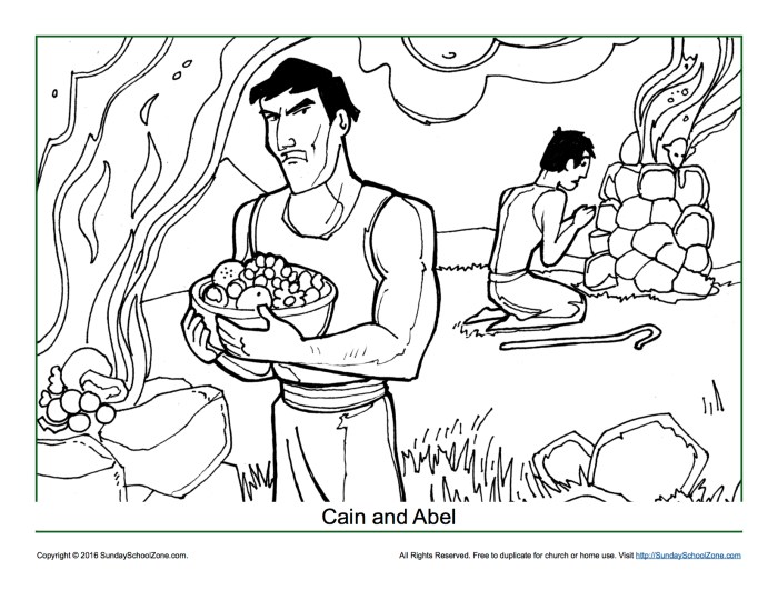 Cain and abel coloring book