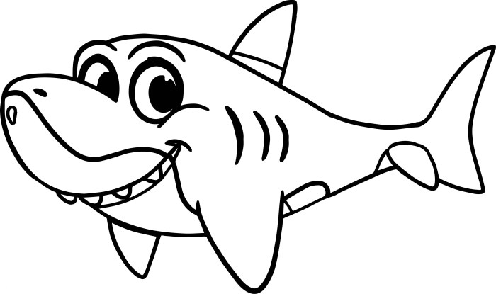 Shark coloring book pages