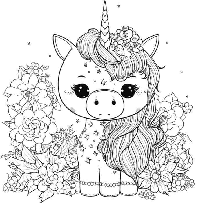 Cute coloring pages for girls animals