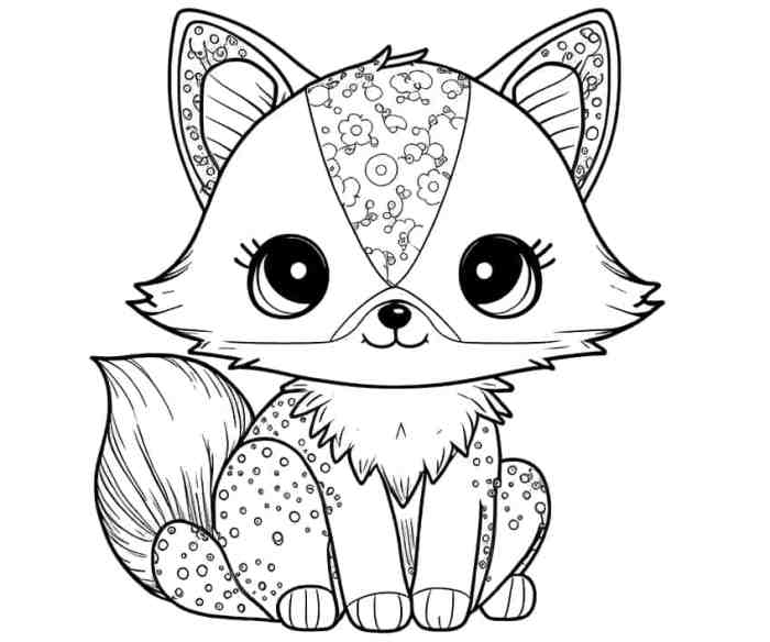 Coloring pages anima cute