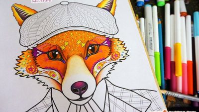 Dapper animals coloring book