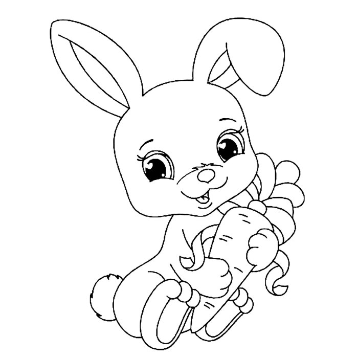 Animated bunny coloring pages