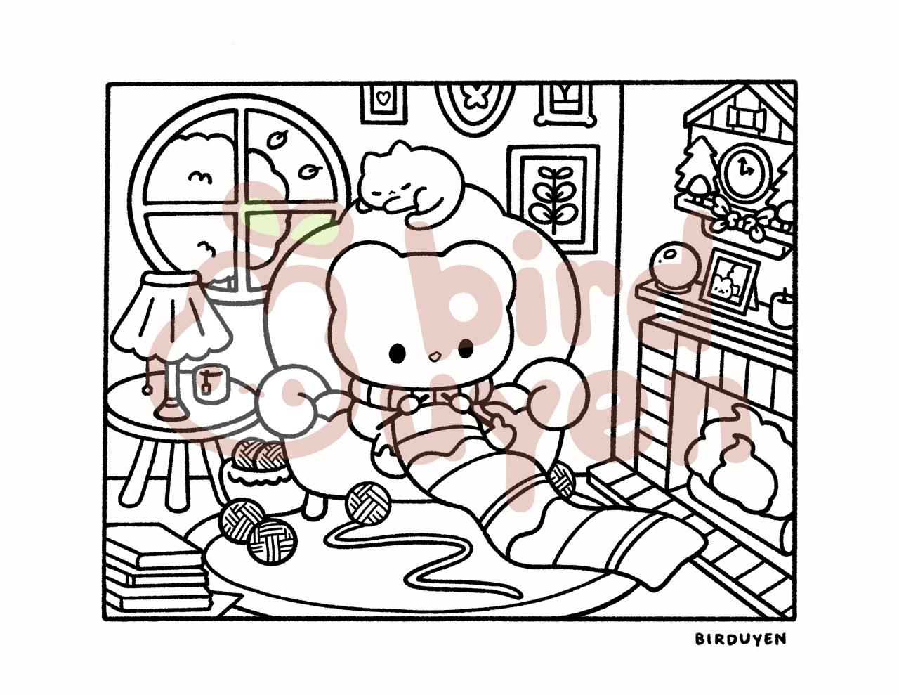 Cozy friends coloring book pdf