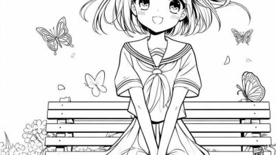 Cute anime coloring pages for girls