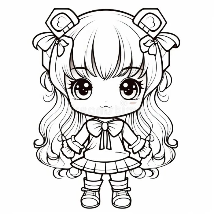 Anime coloring pages chibi fox