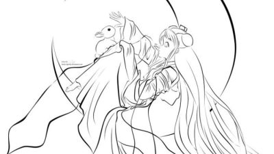 Anime goddess coloring pages