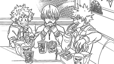 Anime bakugou coloring pages