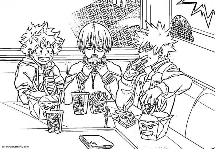 Anime bakugou coloring pages