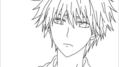 Anime emo boy coloring pages