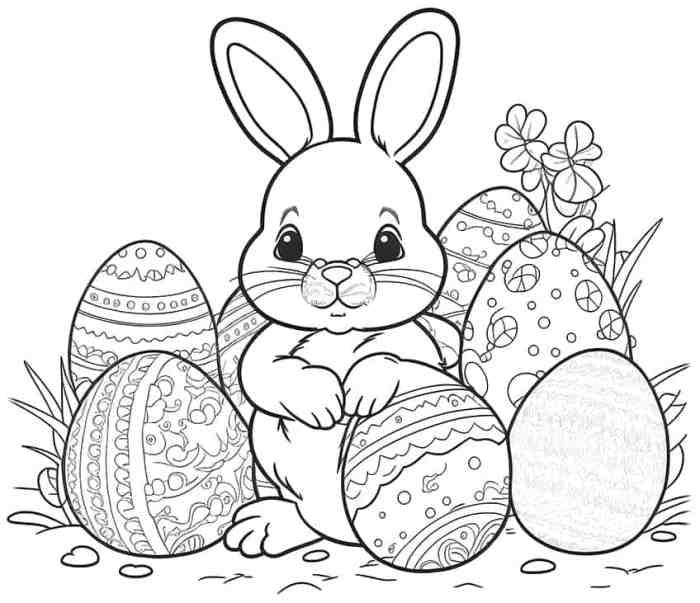 Animated bunny coloring pages