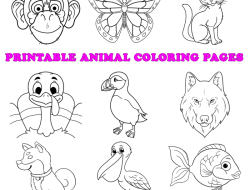 Coloring Page for Kids Animals