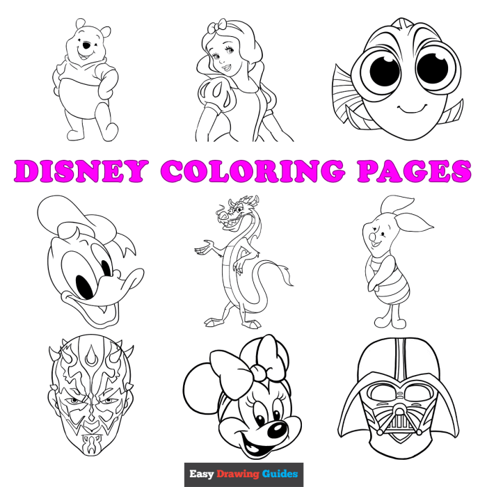 Anime disney characters coloring pages