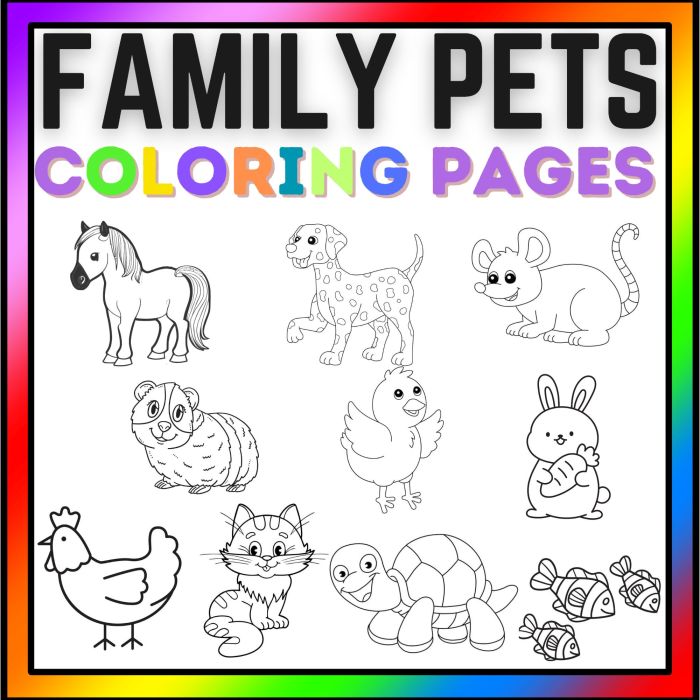 Pet animals for coloring