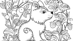 Free coloring writing pages animals