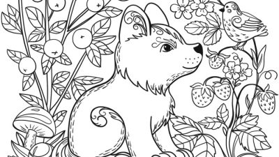 Free coloring writing pages animals