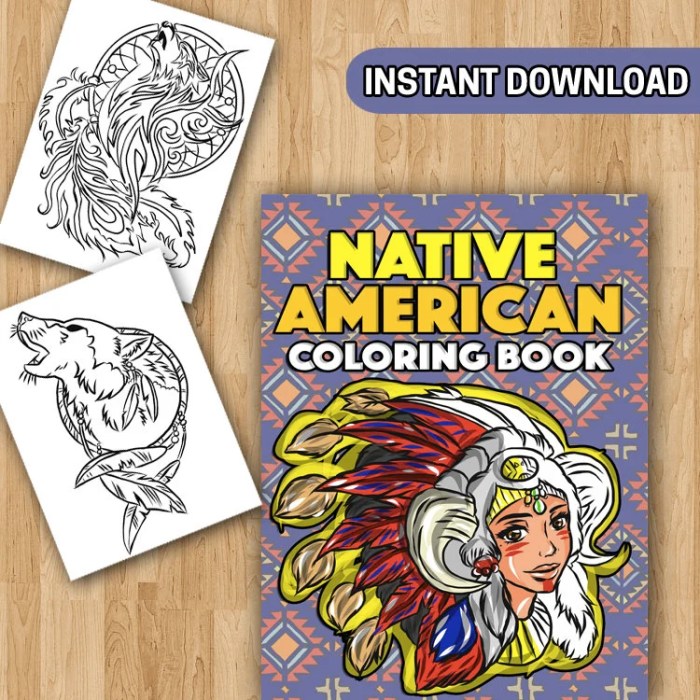 Native american coloring book pages