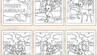 Crayola forest animal coloring sheets