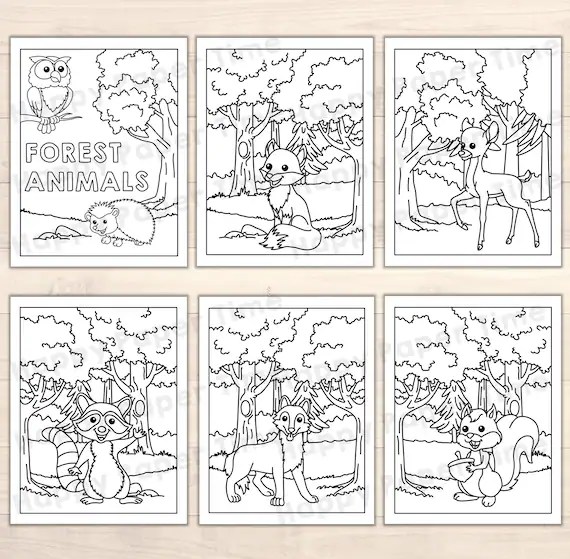 Crayola forest animal coloring sheets