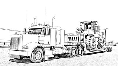 Semi truck coloring books