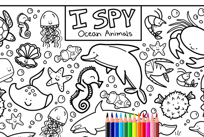 Coloring sheets sea animals